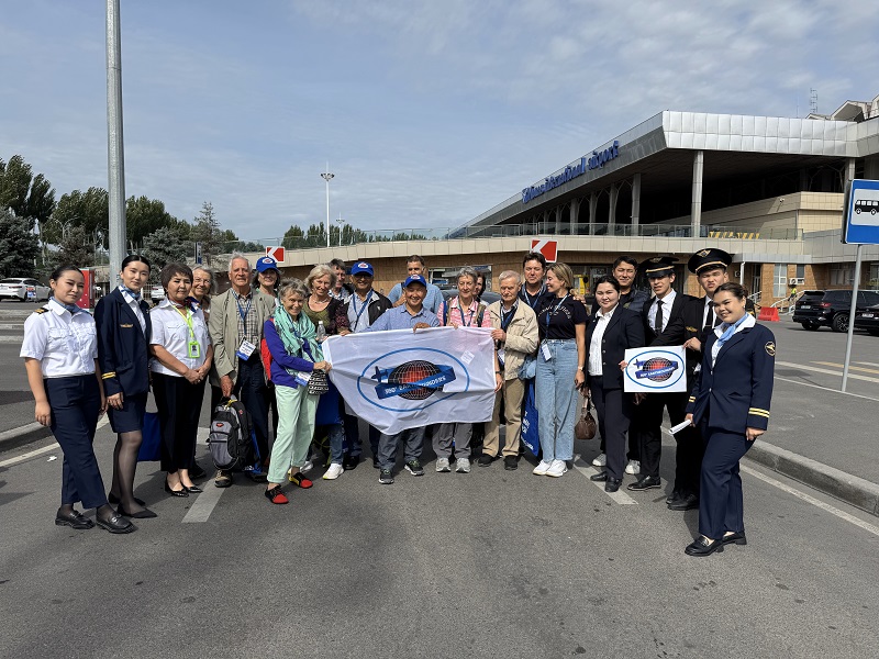 Manas Airport greeting